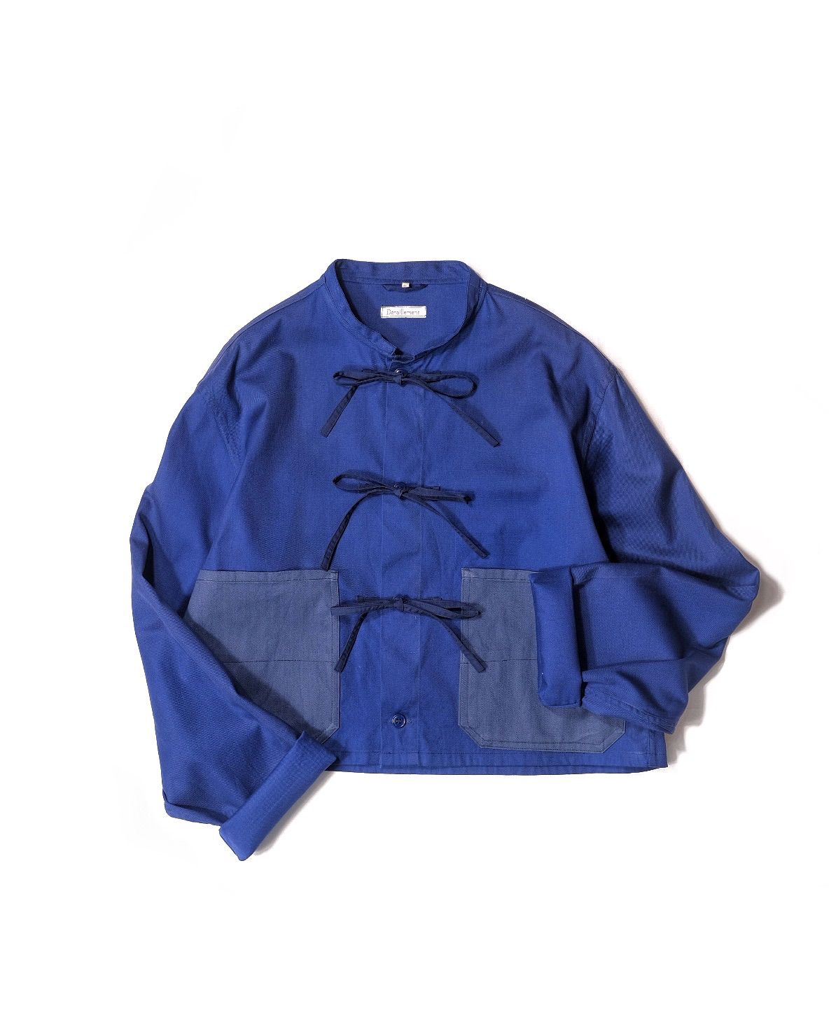front-ribbon short-length remake work jacket 【一点物】 リメイク 古着 フロントリボン パッチワーク ユーロワーク ジャケット