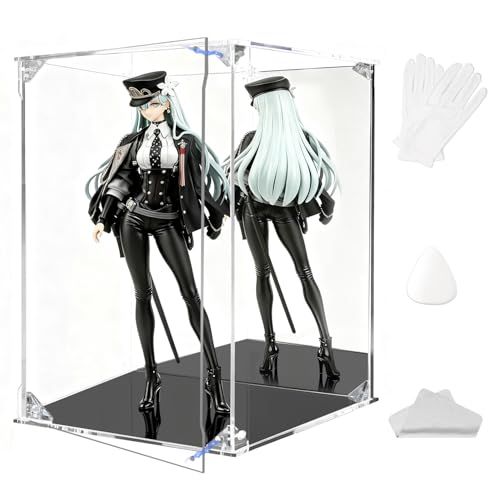コレクションケース フィギュアケース アクリルケース UVカット 背面ミラー 【マグネット式扉×前扉左右交換可能】 ディスプレイケース 積み重ね 高い透明度 耐用 防汚 防汚手袋・クリーニングクロス付き 組立簡単 フィギュア、おもちゃ、コレク 97f3744e