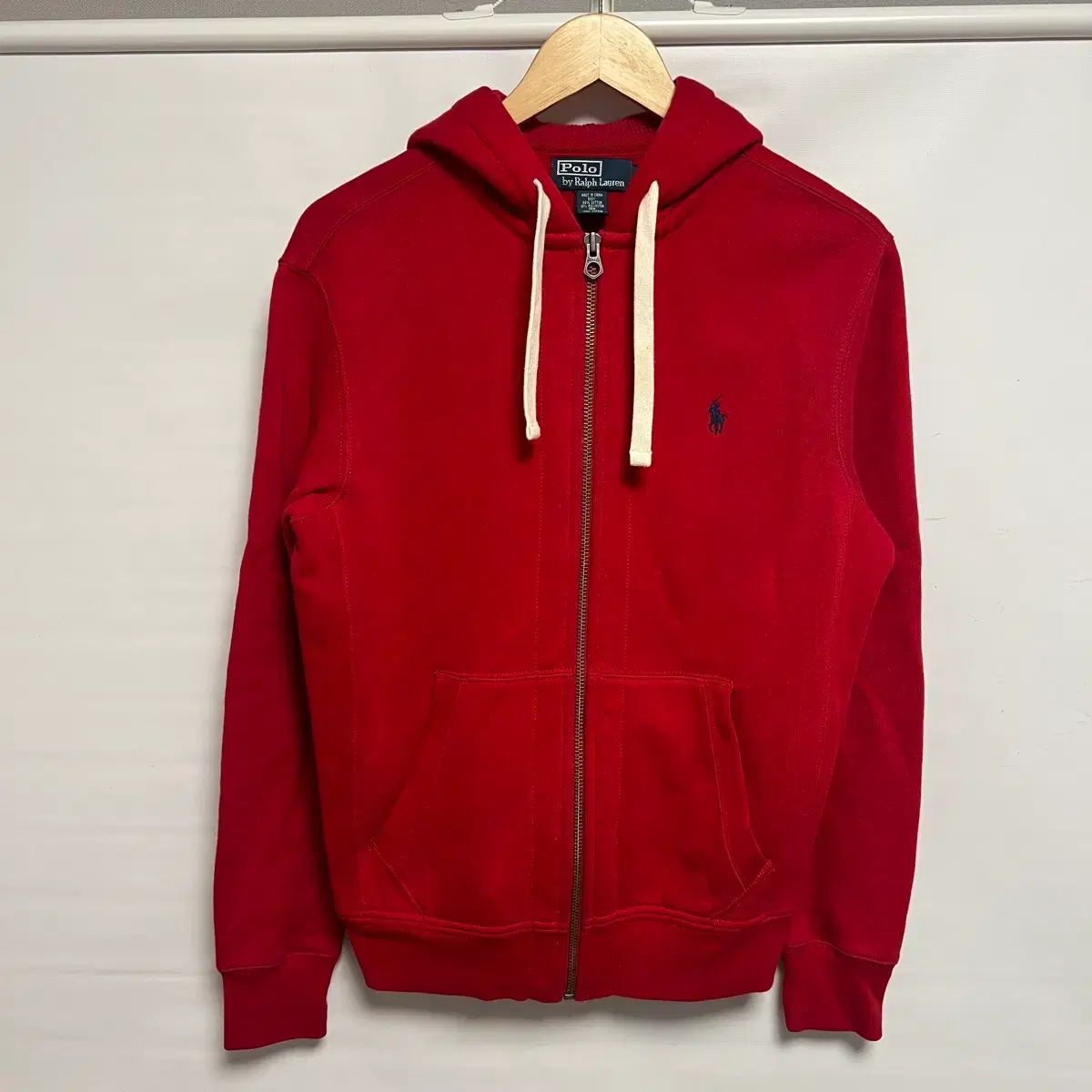 正規品/S ポロ ラルフローレン レッド フードジップアップ