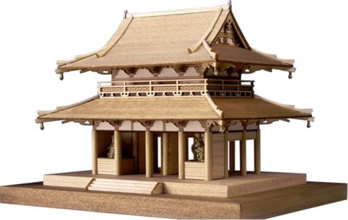 ウッディジョー 1/150 法隆寺 中門 木製模型 組み立てキット (建物)送料無料 5d1119ef