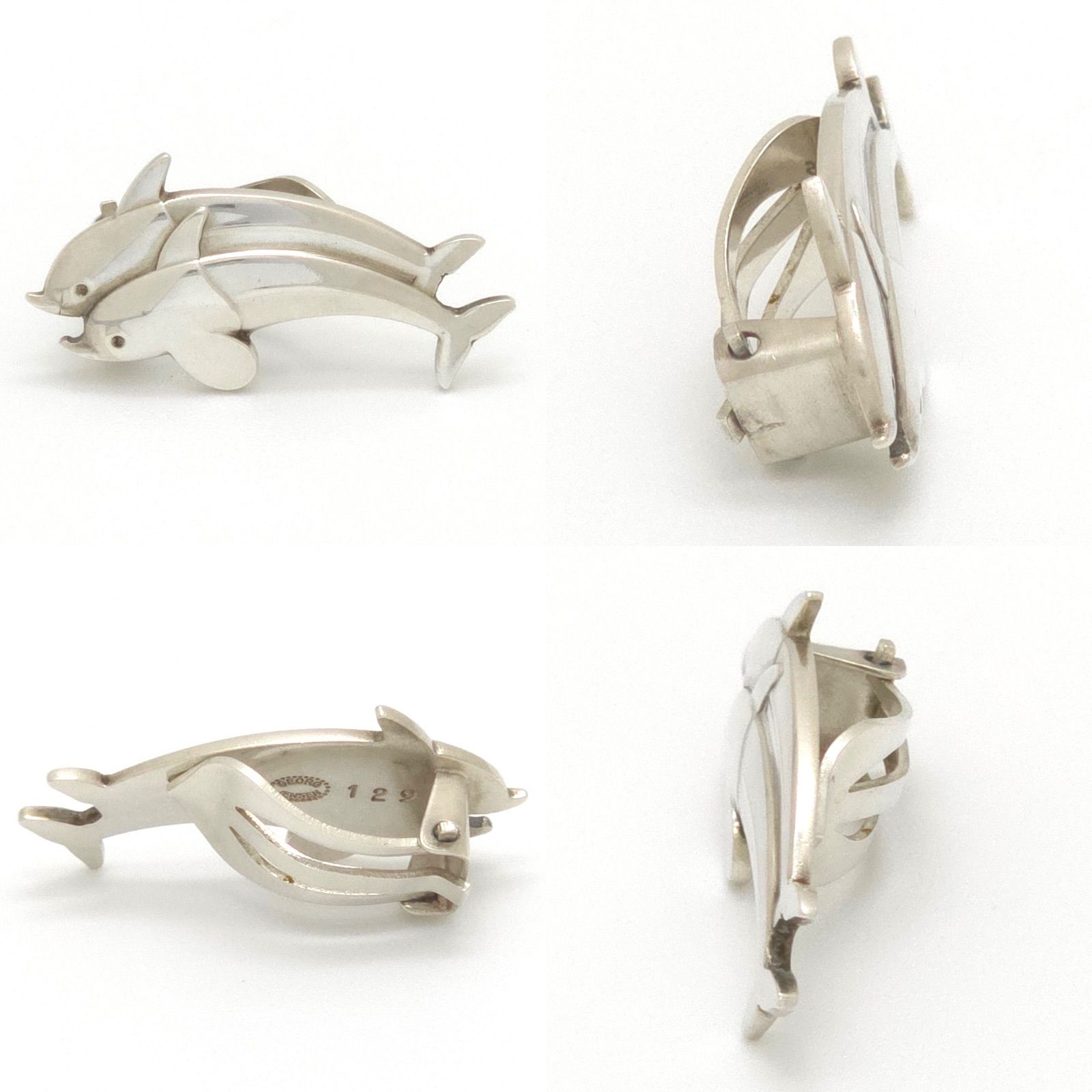 GEORG JENSEN ジョージ・ジェンセン 129 ドルフィン モチーフ 