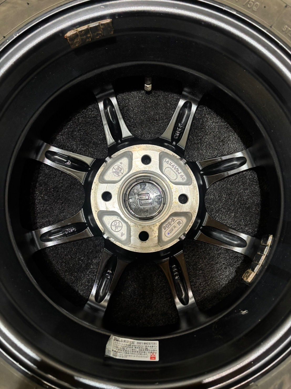 ☆155/65R14 TOYO/OBSERVE GIZ2 23年製 SEIN 14インチ 4.5J +45 100 4H