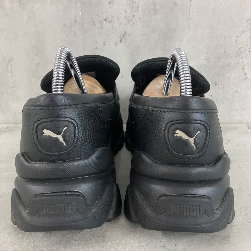 PUMA プーマ ローファー ウィメンズ 24cm 厚底 スニーカー 黒 ブラック