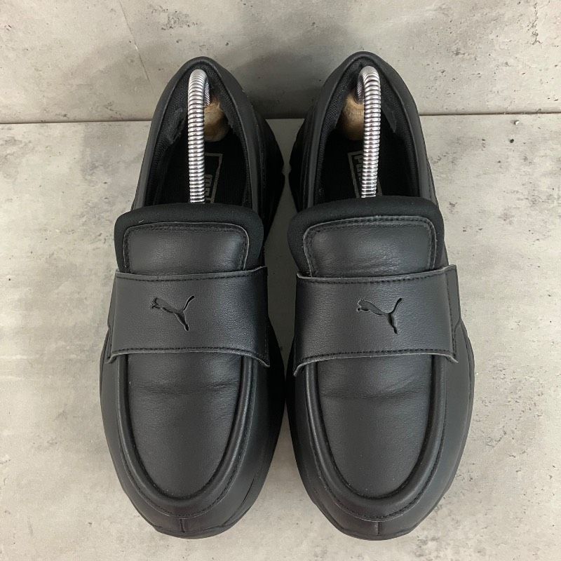 PUMA プーマ ローファー ウィメンズ 24cm 厚底 スニーカー 黒 ブラック