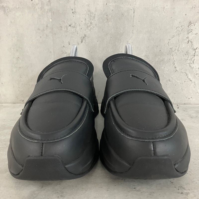 PUMA プーマ ローファー ウィメンズ 24cm 厚底 スニーカー 黒 ブラック