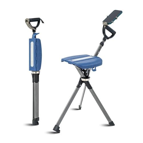 Ta-Da Chair Series2 PRO 杖椅子 オーシャンブルー 最新型PROモデル 高さ5段階調節式 椅子になる杖 軽量 三脚 ステッキチェアー ターダチェア タダチェアmt a2da6632