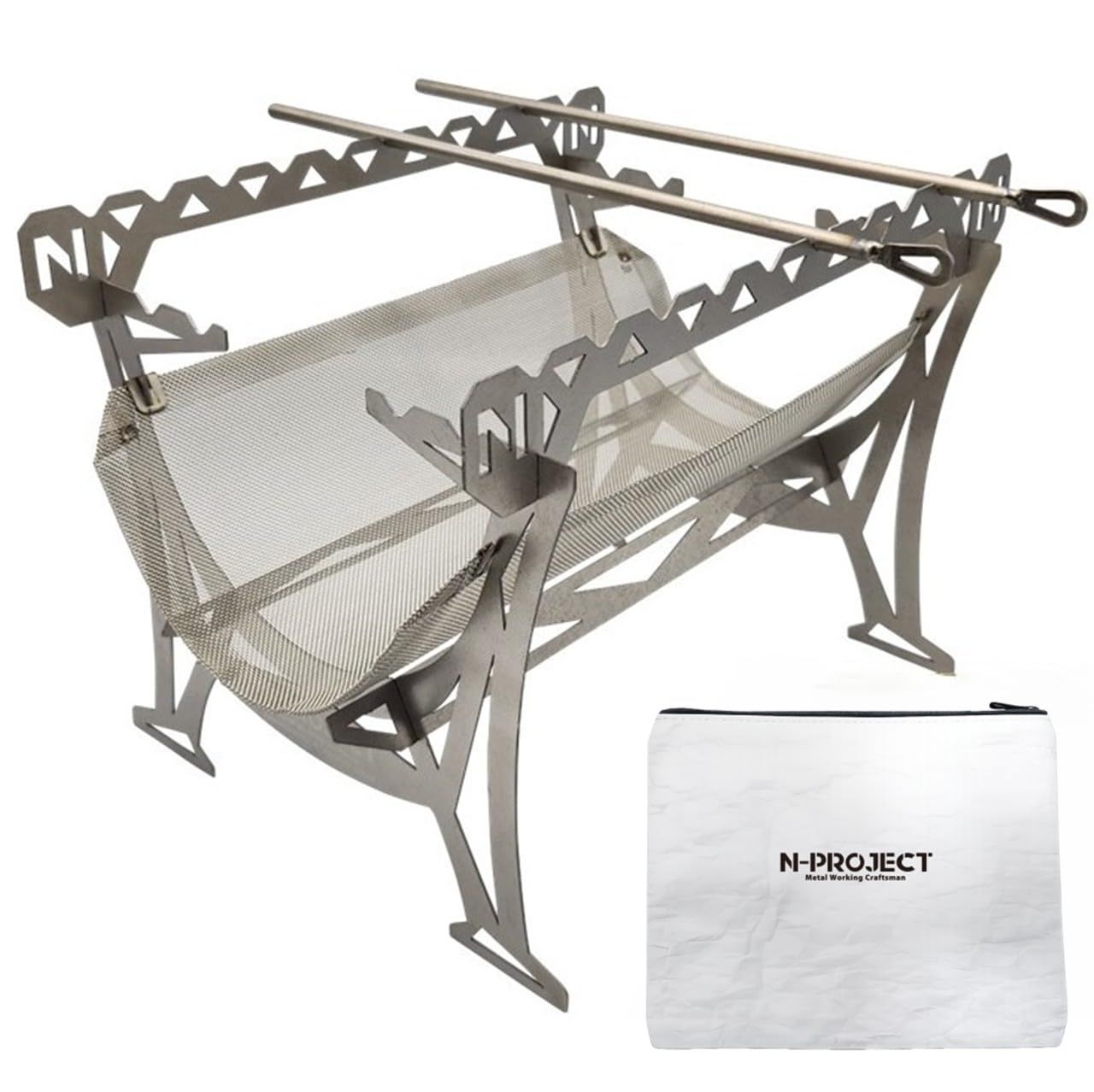 N-project チタン焚火台 ネイチャーストーブ TITANIUM GEAR ・超軽量185ｇ・登山 ソロキャンプNaturestove N-716【日本製】