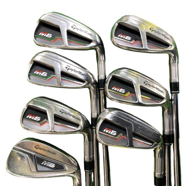 【中古】 テーラーメイド M6 8S アイアンセット IR RE-AX 85 STEEL (フレックスS) メンズ 男性用 右利き 右用 Cランク ゴルフクラブ