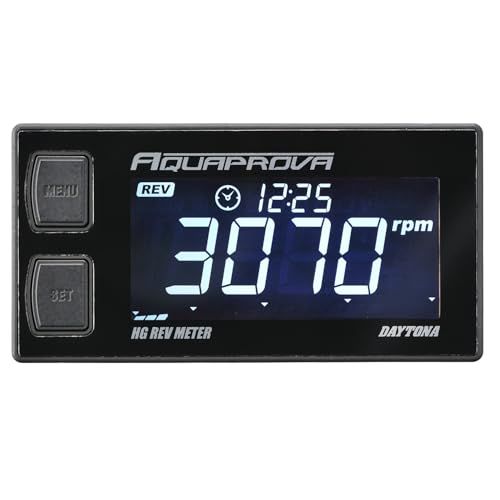 【新品】デイトナ(Daytona) タコメーター バイク デジタル 防水 バックライト AQUAPROVA(アクアプローバ) HGシリーズ レブメーター 72815 fc8965b6