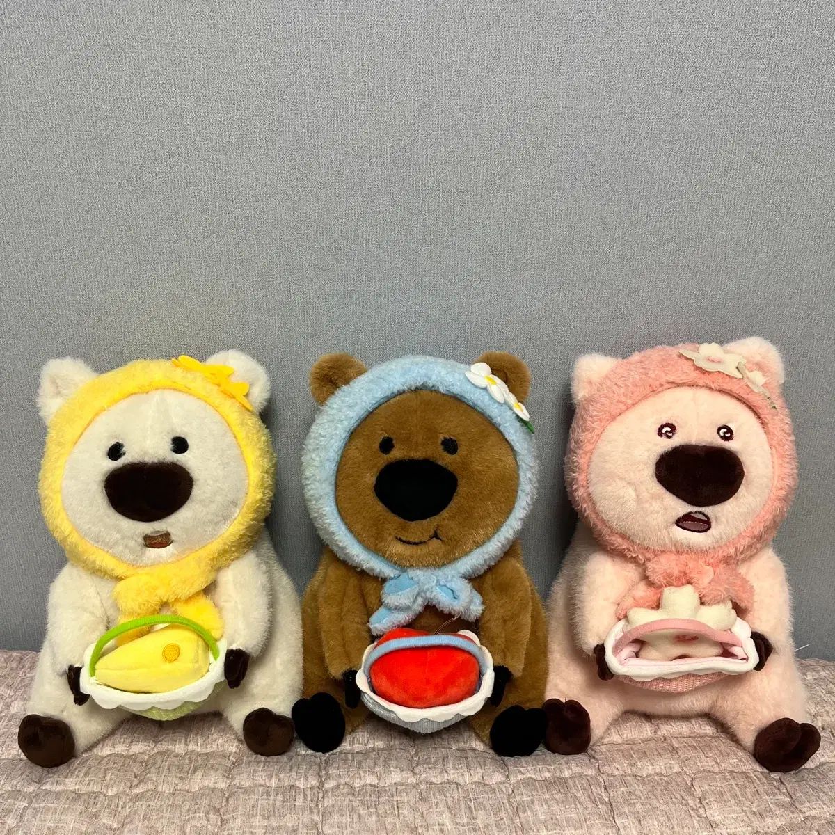 新品 まとめ売り購入歓迎 花 PLAY コッカーちゃん クォッカ 27cm 3種セット ぬいぐるみ