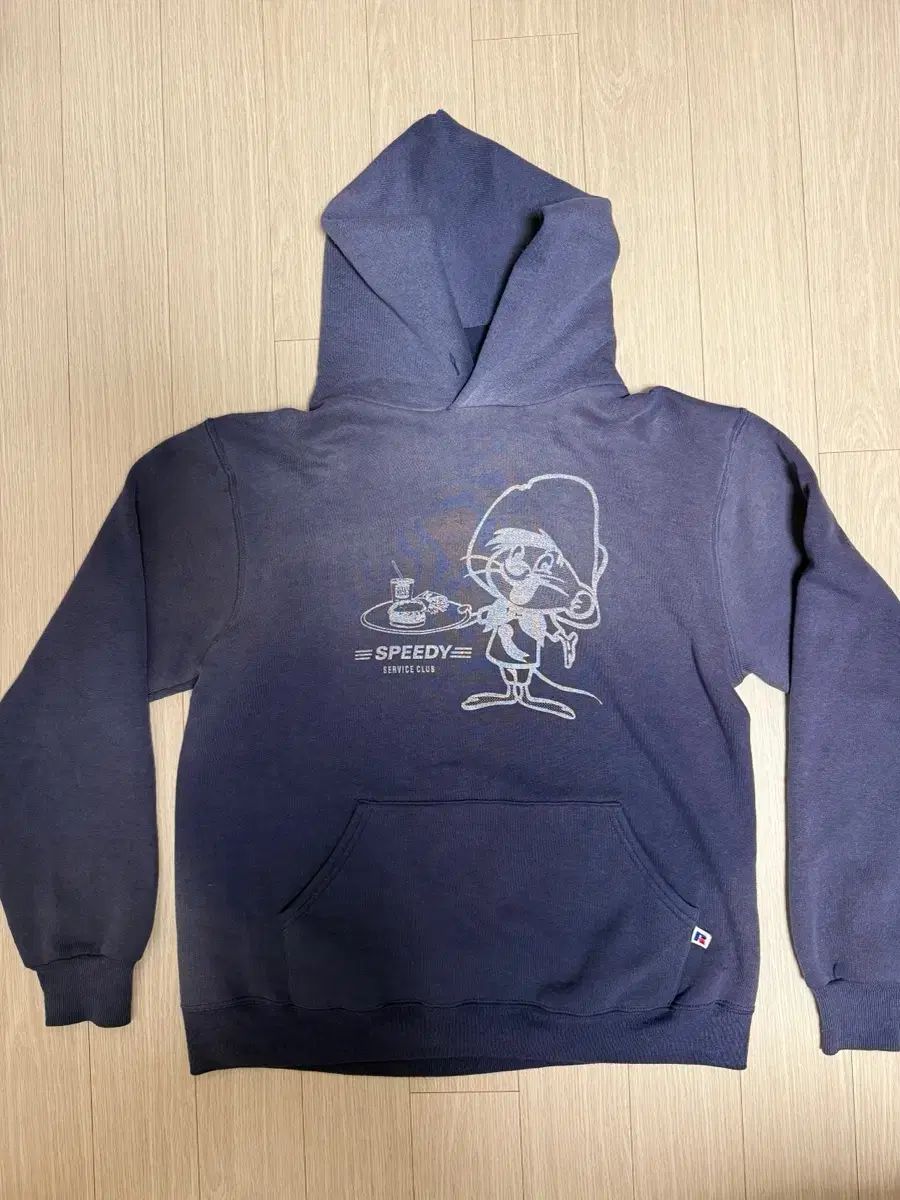80s ラッセル サンフェイディング エイジング 紫 スピーディ フーディー Tシャツ USA