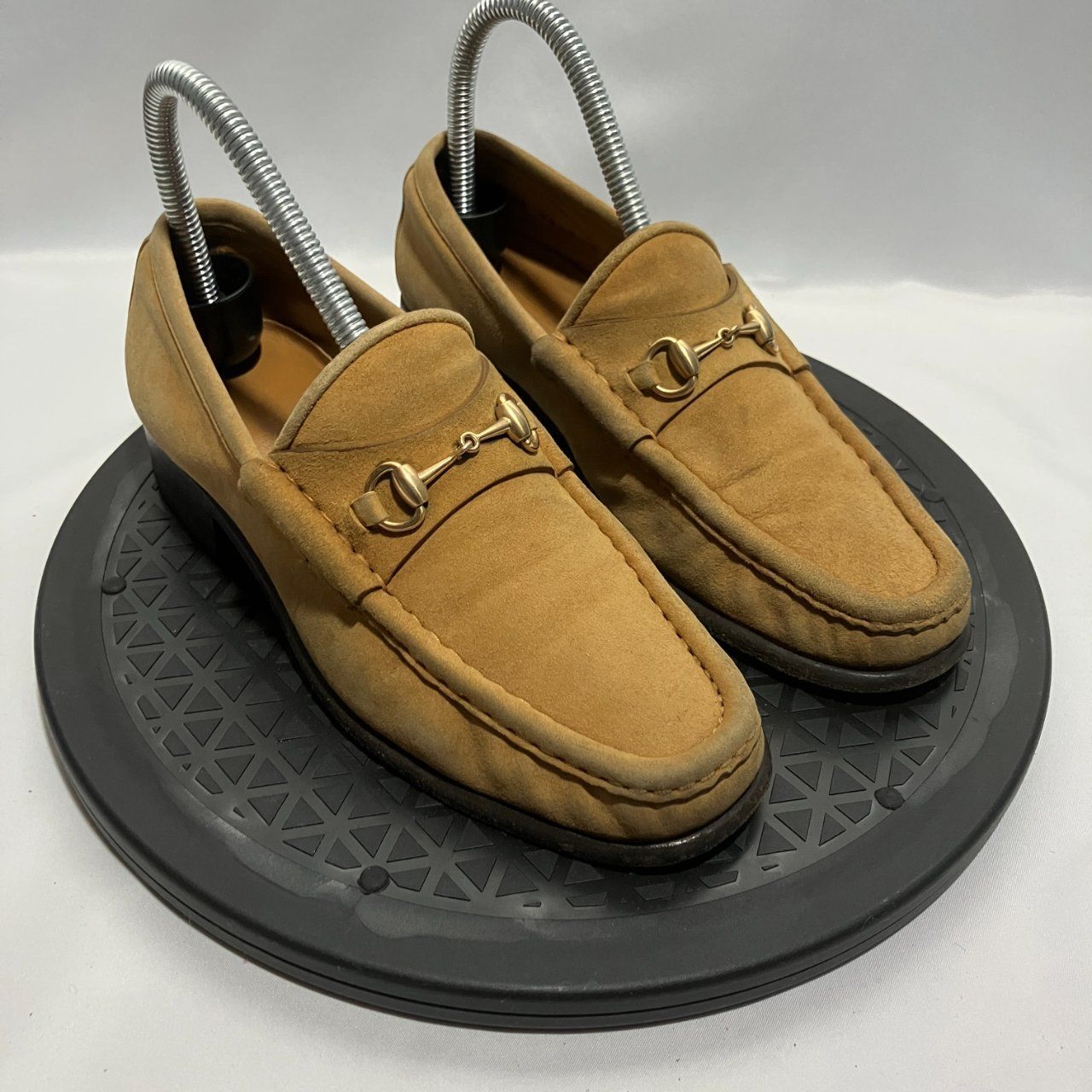 GUCCI グッチ ホースビットローファー スエード ベージュ 22.5cm