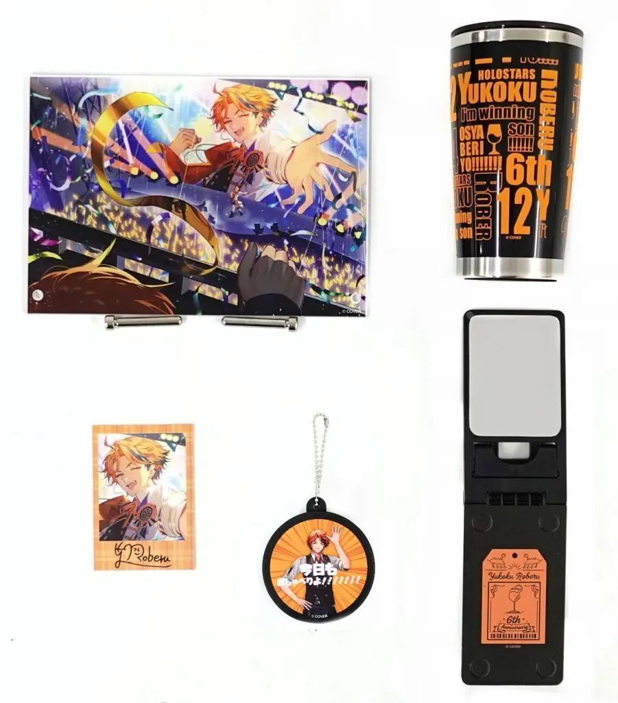 【中古】グッズセット 夕刻ロベル 活動6周年記念フルセット(直筆サイン入りチェキ風ブロマイドカード付き) 「バーチャルYouTuber ホロスターズ 夕刻ロベル 活動6周年記念」