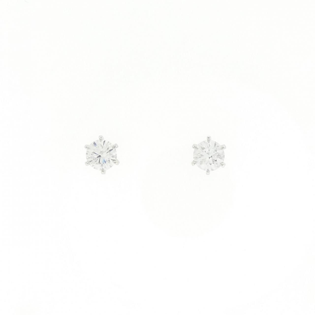 【リメイク】PT900/ST ダイヤモンド ピアス 0.306CT 0.317CT E SI1-2 EXT-VG