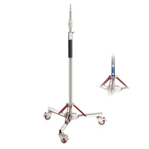 NEEWER BASICS 撮影用ライトスタンド キャスター付き 130-305cm 三脚スタンド 100%ステンレススチール製 頑丈 調整可能 写真用ライトスタンド ストロボ/LEDビデオリングライト/モノライト/ソフトボックス/リフレクタ d1c05d29