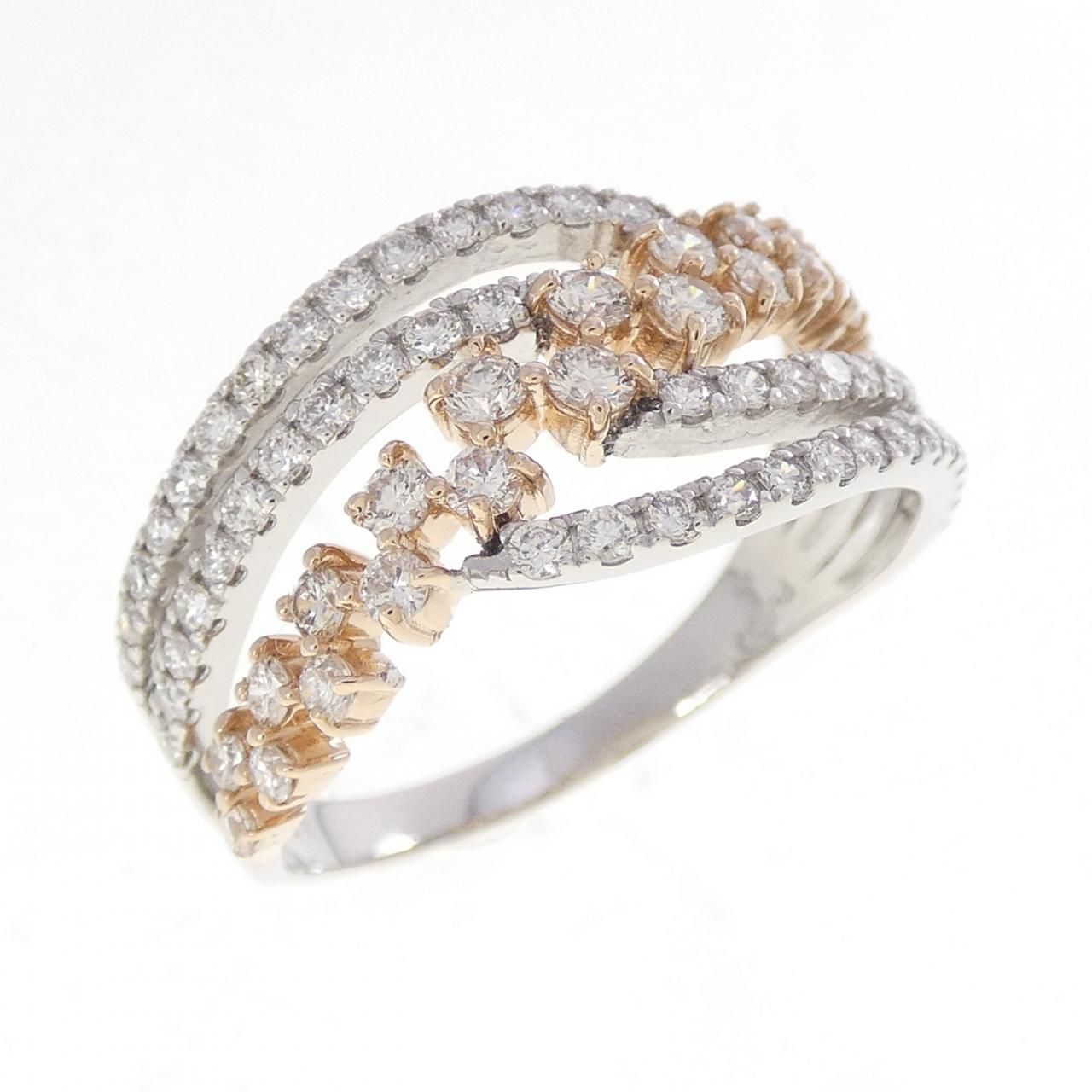 PT900/K18PG ダイヤモンド リング 1.00CT
