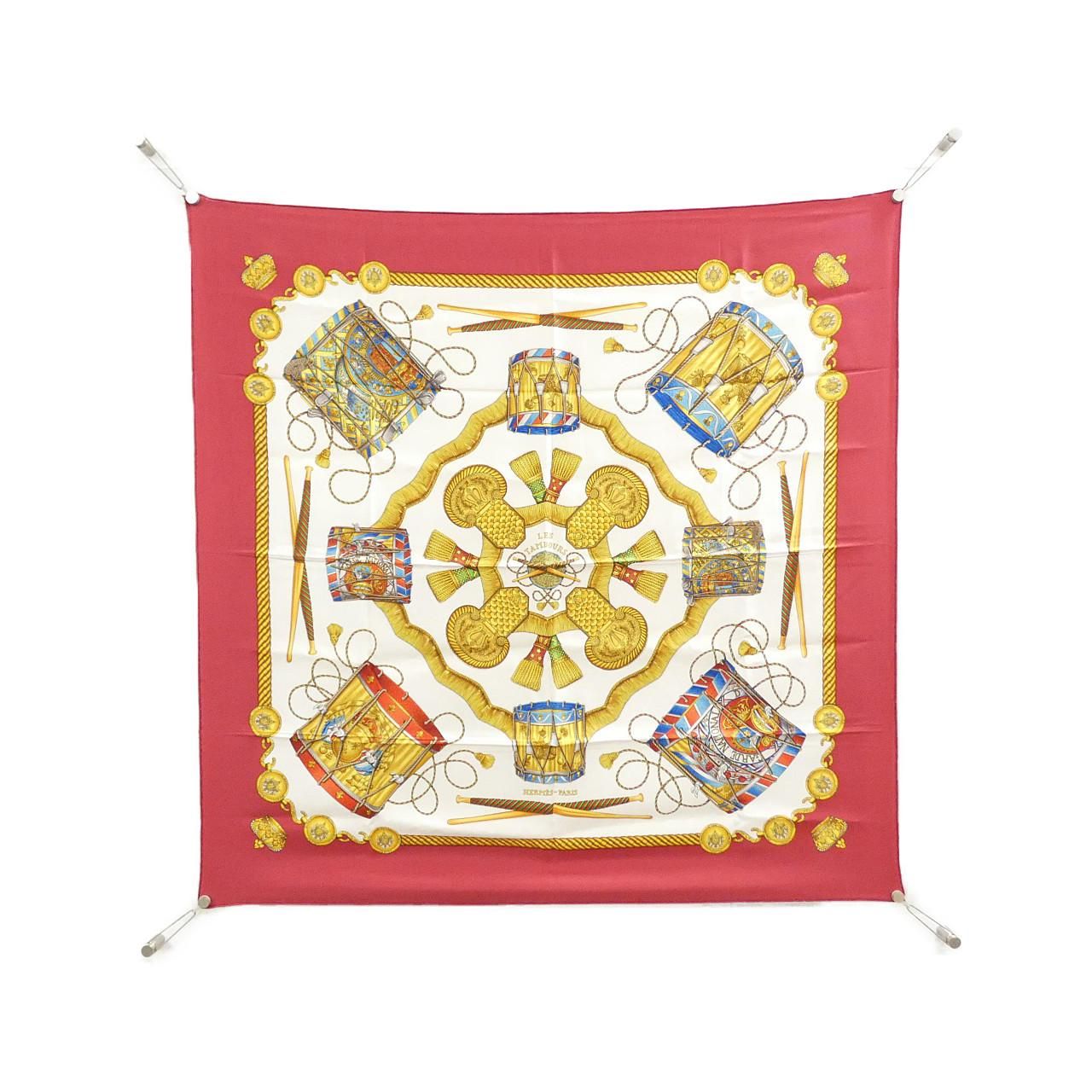 エルメス LES TAMBOURS カレ スカーフ