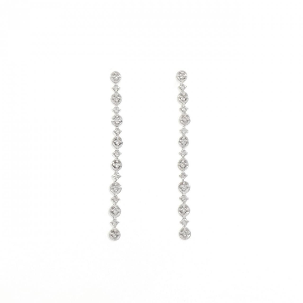 K18WG ダイヤモンド ピアス 0.24CT