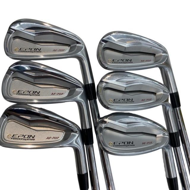 【中古】 エポンゴルフ株式会社 EPON AF-707 8S アイアンセット IR 純正特注シャフト (フレックスS) メンズ 男性用 右利き 右用 Cランク ゴルフクラブ