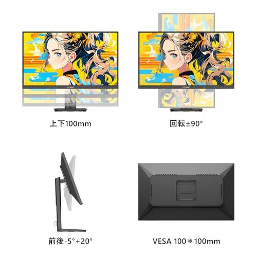 INNOCN 27インチ モニター 4K UHD (3840 x 2160) IPS非光沢 100% sRGB HDR400 縦横回転 VESA規格 ブルーライト軽減 家用 ビジネス 法人 Type-C 65W DP/HDMI2.0 対応 2 a9aaf014