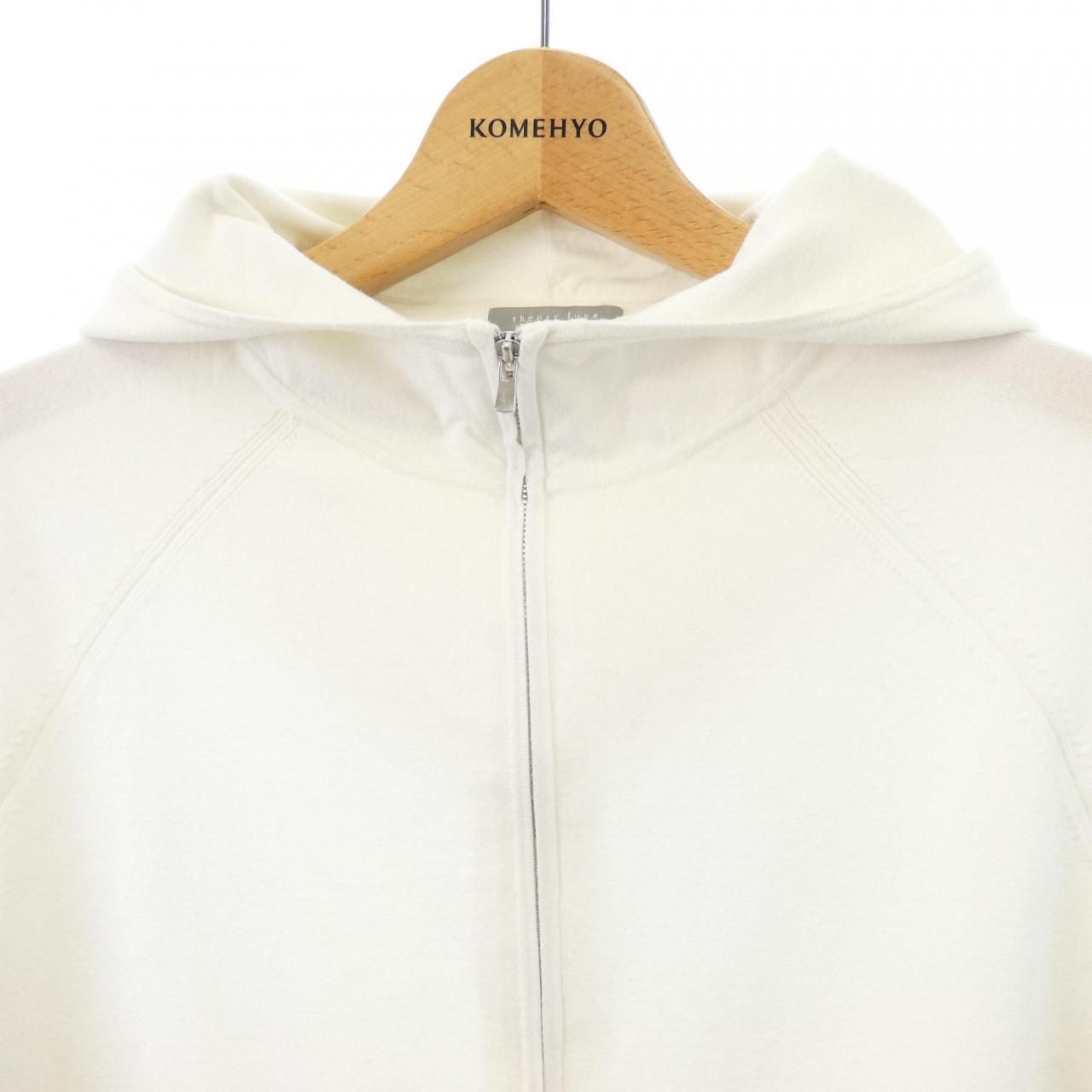 新品　theory luxe LWストレッチスキューバゲルダ パーカー 白 38 セオリーリュクス Theory luxe パーカー - メルカリ