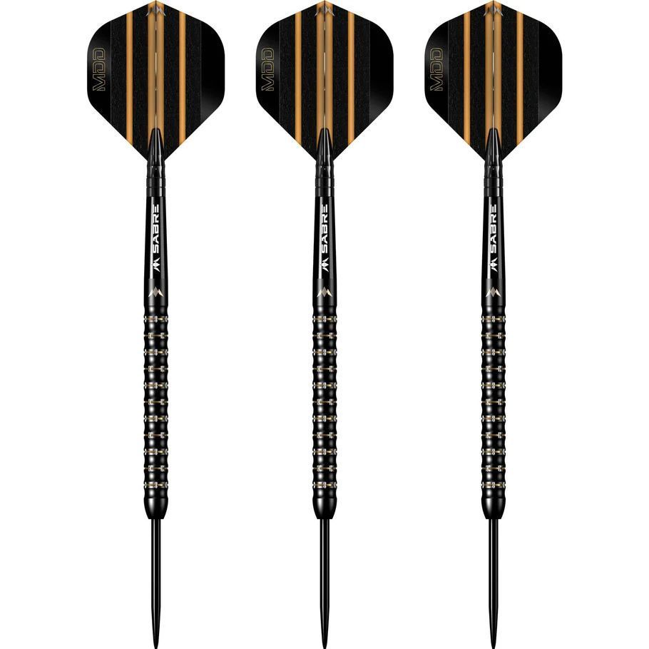 ミッション（Mission Darts）　ダーツ　バレル　マイク・デ・デッカー スティールチップ 95%タングステン ブラック＆ゴールドPVD 22g Mission Mike De Decker Steel Tip Darts - 95%