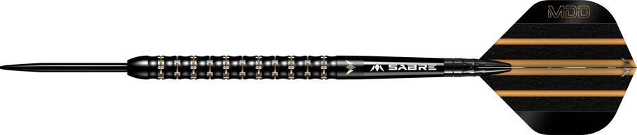 ミッション（Mission Darts）　ダーツ　バレル　マイク・デ・デッカー スティールチップ 95%タングステン ブラック＆ゴールドPVD 22g Mission Mike De Decker Steel Tip Darts - 95%