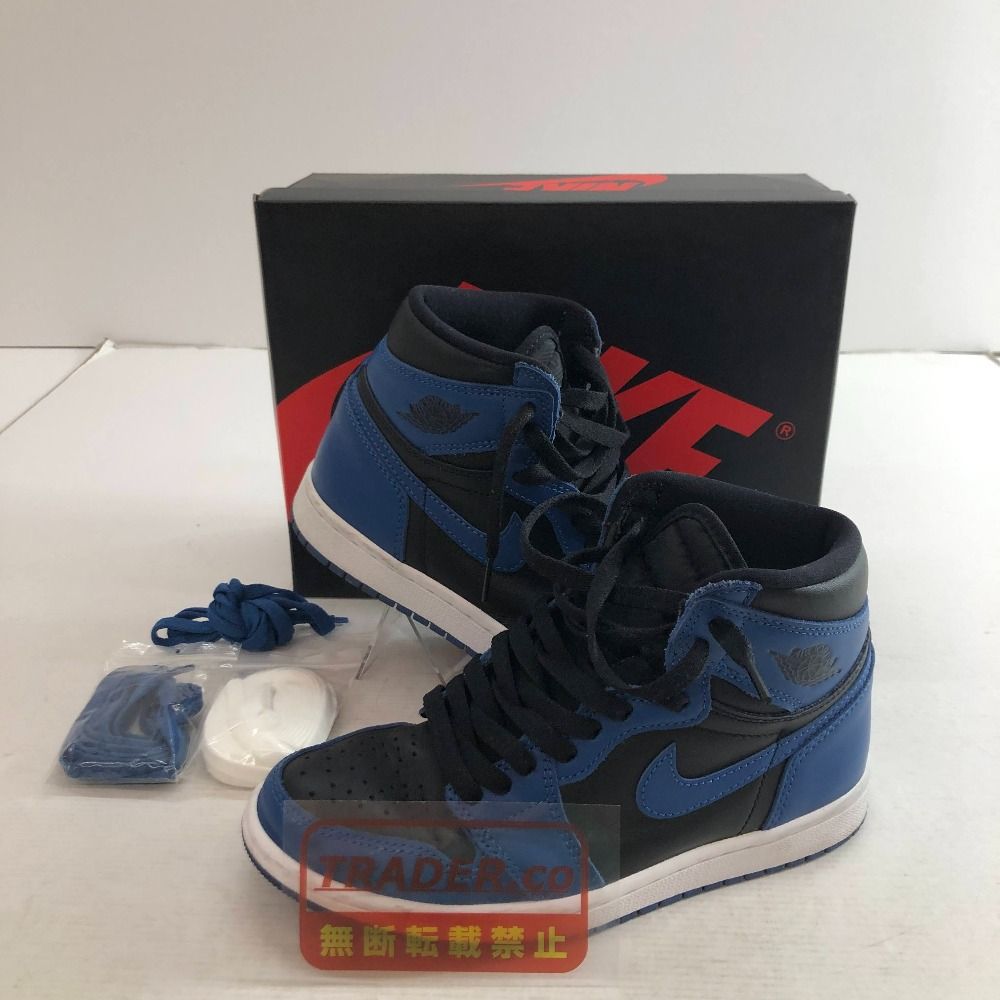 04w7410∞※【中古】 NIKE AIR JORDAN 1 RETRO HIGH OG ナイキ エア ジョーダン 1 レトロ ハイ オリジナル 555088-404 ダークマリーナブルー/ブラックｰホワイト 23.5cm スニーカー 【八王子店】