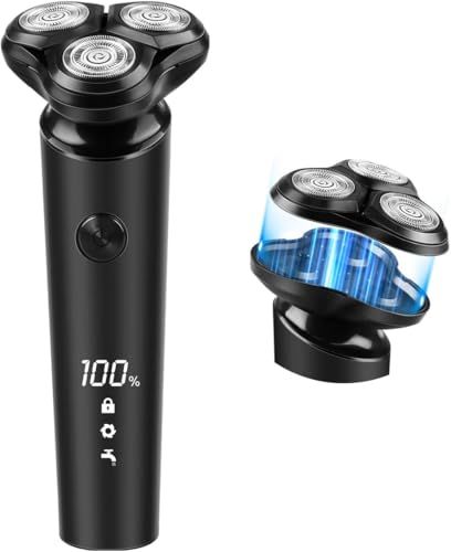 シェーバー ひげそり 電動シェーバー 【2026年改良進化モデル】 髭剃り 電気シェーバー メンズ 360°回転式 高速回転モーター 2段階調節 深剃り USB充電式 急速充電 低騒音 IPX7防水 お風呂剃り可 乾湿両用 LEDディスプレイ付き 軽量 pms