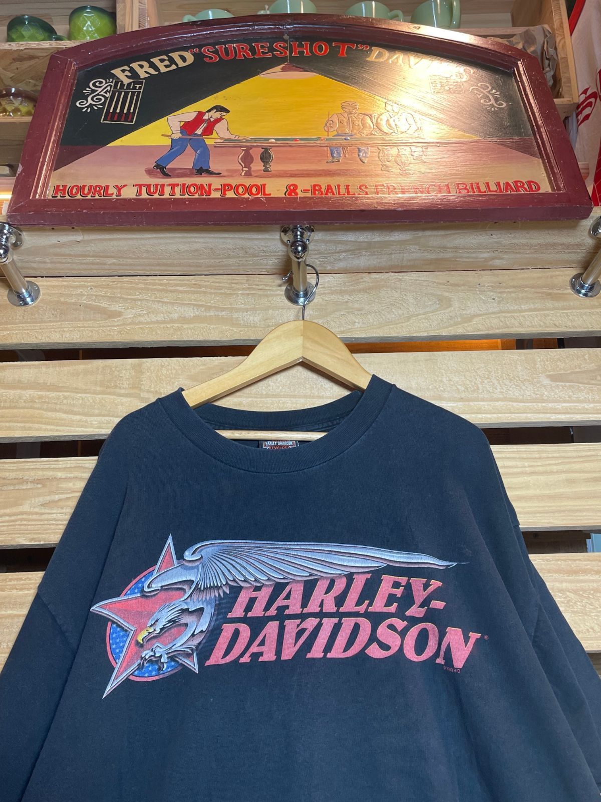 2003 Harley-Davidson Santa Barbara California USA製 ディーラーTシャツ XL イーグル フェード