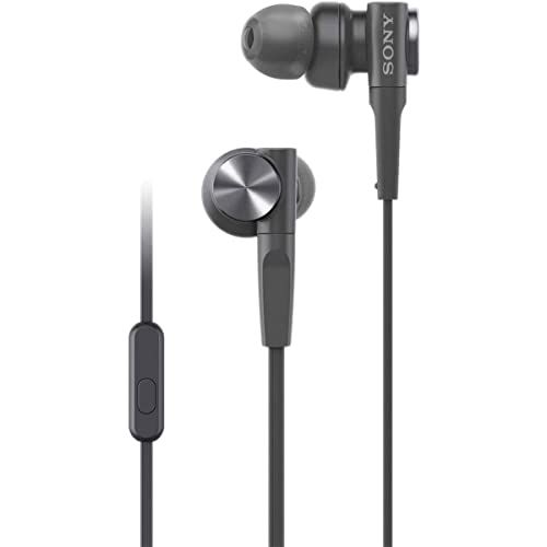 Sony MDRXB55AP 有線 エクストラベース イヤホン ヘッドフォン/ヘッドセット マイク付き 通話用 ブラックe