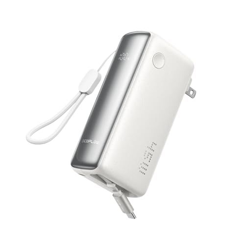 EcoFlow RAPID 3-in-1 10000mAh 45W USB-Cケーブル内蔵 巻き取り式 PB517 ホワイトpms