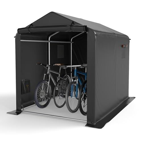 COVERONICS サイクルハウス 5台用 自転車置き場 屋外 バイクガレージ