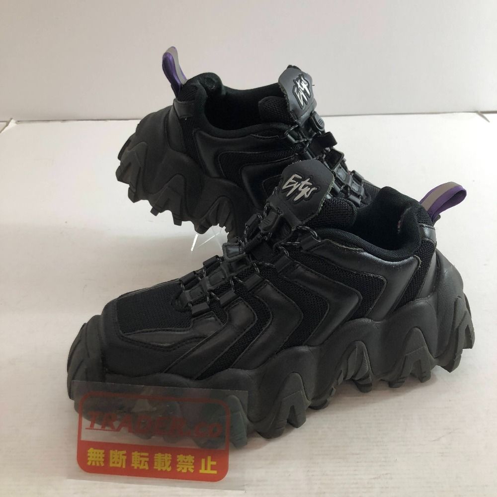 04w7414∞※【中古】 EYTYS エイティーズ Halo ハロ 厚底 スニーカー ブラック EU38 ローカット 【八王子店】