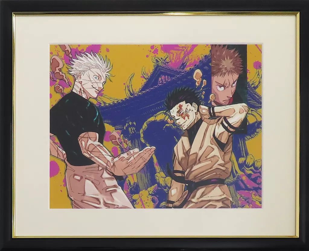 【中古】原画イラストボード 付属品付)ジャンプ原画ワールド 額装高精細デジタルカラー 呪術廻戦