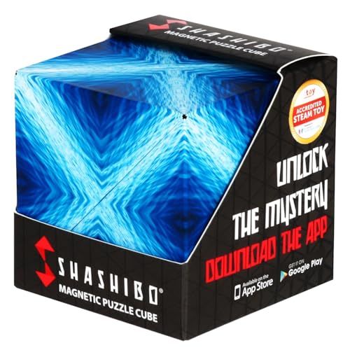 【新品】SHASHIBO 形状変形ボックス - 受賞経歴のある特許取得済みのフィジェットキューブ、36個のレアアース磁石を使用 - 100種類以上の形に変形可能 (Blue Planet) 3d292152