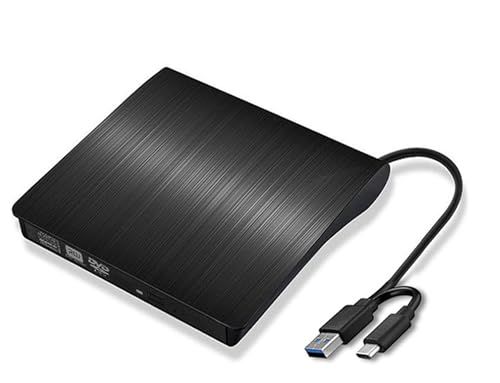 ROOFULL ブルーレイドライブ 外付け 【2026革新】 4K 3D blu-ray USB 3.0 & USB-C CD/VCD/DVD/BD レコ/プレイヤー ブルーレイ対応 WIN7-11/MAC対応 ノートパソコン対応e