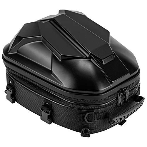 バイク シートバッグ 大容量 バイクバッグ ツーリングバッグ 拡張可能 15-20L 仕分けポケット内蔵 多機能 防水 耐久 軽量 固定ベルト付き 着脱簡単 衝撃吸収 携帯便利 アウトドア/キャンプ用pms