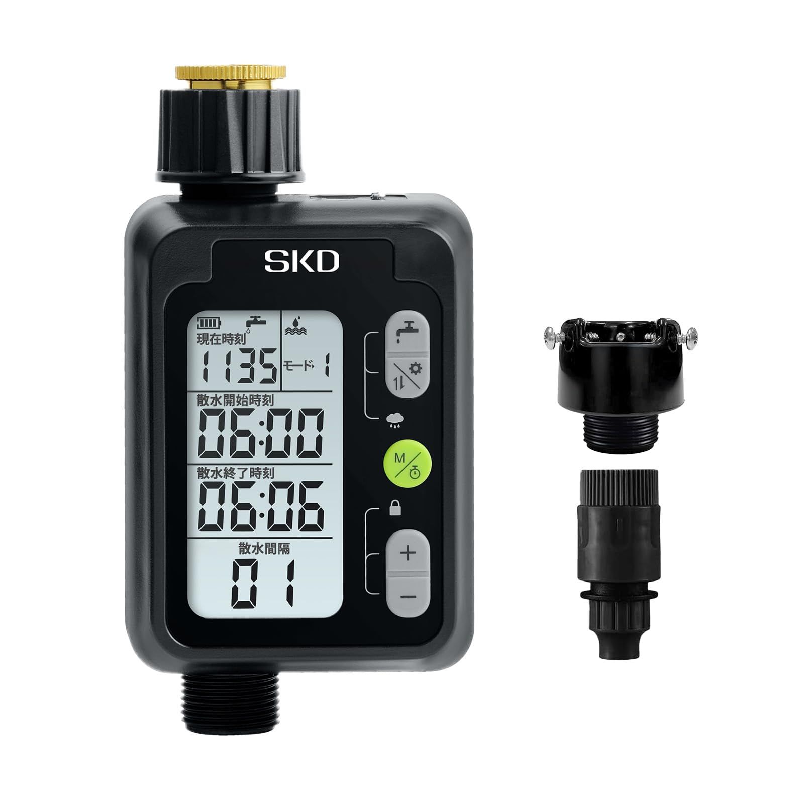 SKD 散水タイマー 9パターン版 大型パネル 日本語表示 自動水やりタイマー 単品販売 自動水やり器 自動散水 ガーデニング 自動水やり機 家庭菜園 園芸 自動水やり機 灌漑タイマー B003e