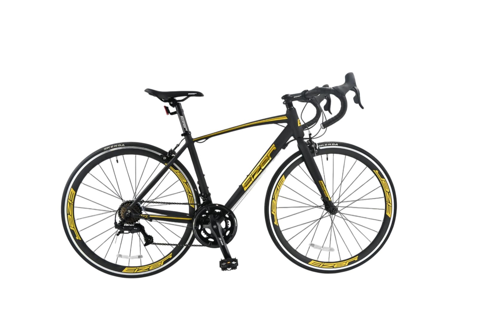 自転車 700C ロードバイク 700×23C 14段変速 (アイゼル) 軽量アルミ デュアルコントロールレバー 前後クイックリリース Eizer 40mmディープリムホイール R101