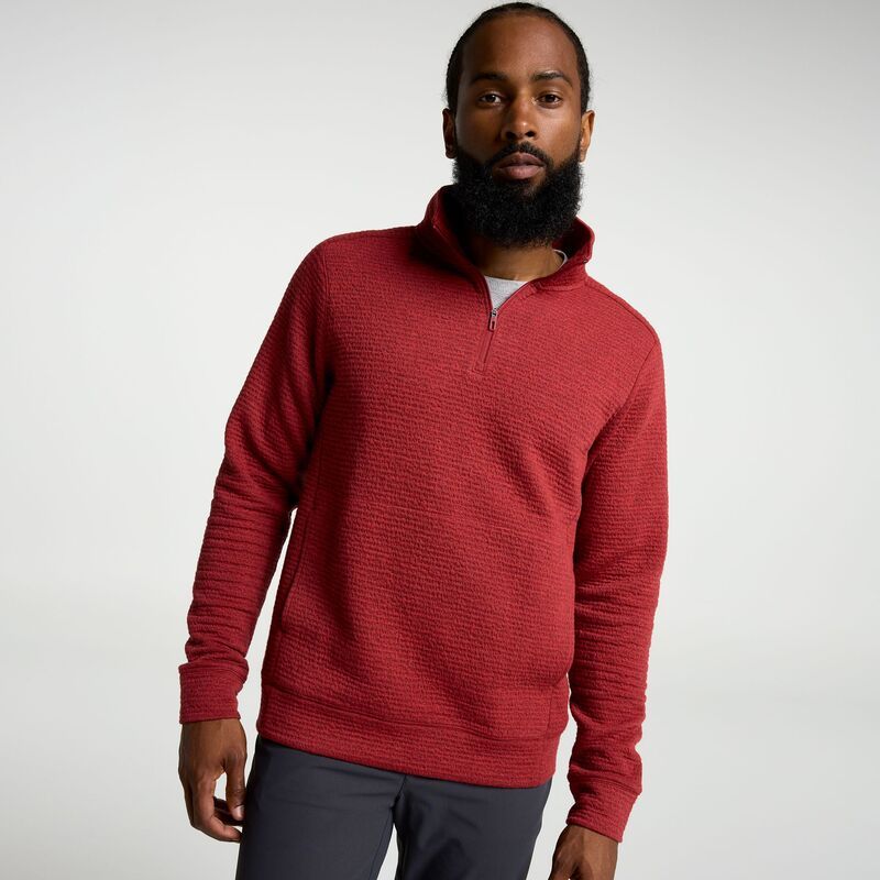 ヴァースト メンズ アウター パーカー・スウェット フリース VRST Mens Recharge Lunar Fleece 14 Zip Cranberry Crisp Heather ヘザー