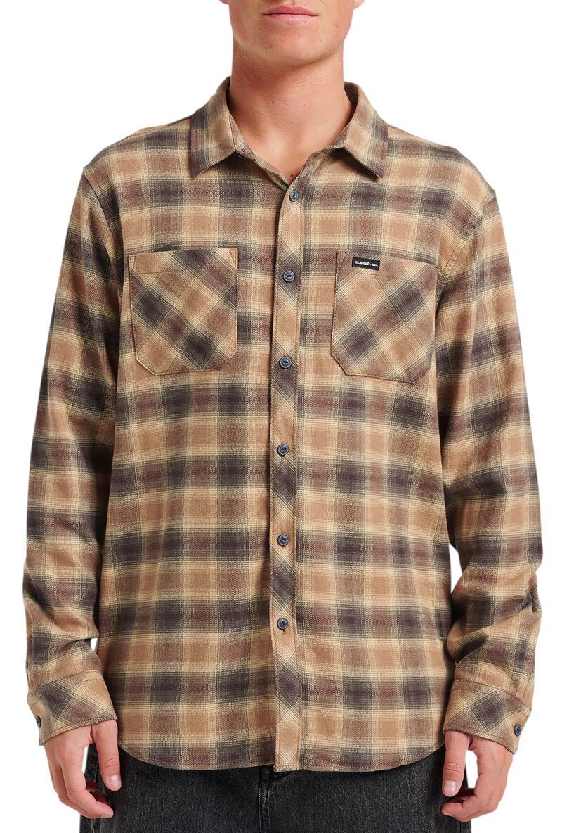 クイックシルバー メンズ トップス シャツ Quik silver Mens Terrace Stretch Flannel Shirt Almond