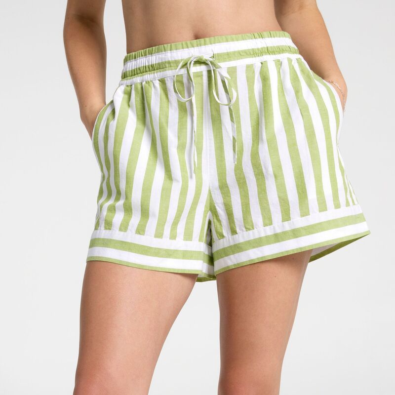 キャリー レディース ボトムス ハーフパンツ・ショーツ CALIA Womenswim Pieced CoverUp Stripe Short Acidic Lime Stripe ライム 7,441円