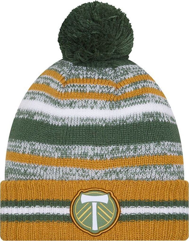 ニューエラ メンズ アクセサリー 帽子 ニット ロゴ New Eradult Portland Timbers Green Team Logo 25 Cheer Knit Hat NoColor グリ