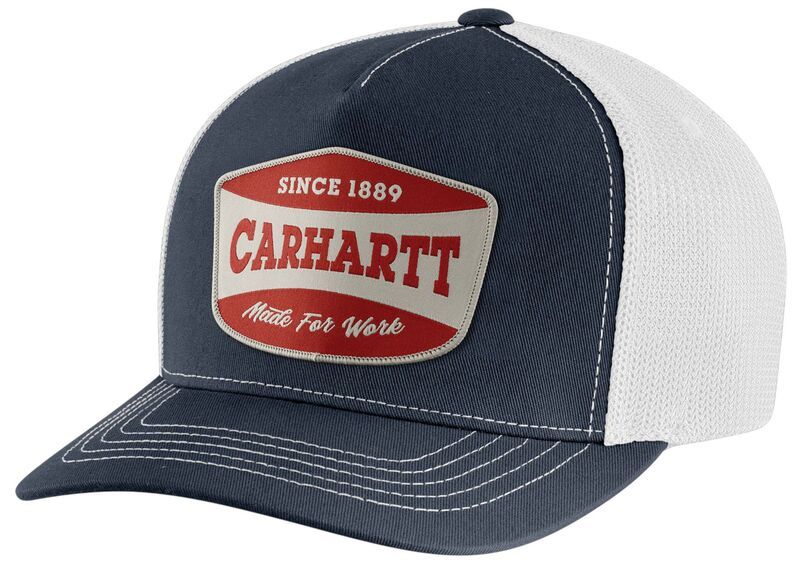 カーハート レディース アクセサリー 帽子 メッシュ Carhartt Patch MeshBack Canvas Hat Navy ネイビー