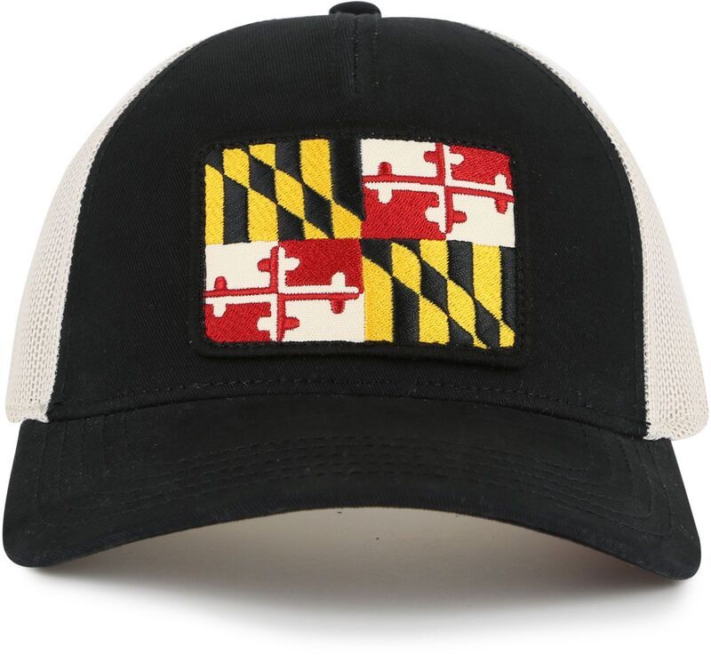 アメリカンニードル レディース アクセサリー 帽子 Americaneedle Adult Maryland Flag Black Adjustable Trucker Hat NoColor ブラッ