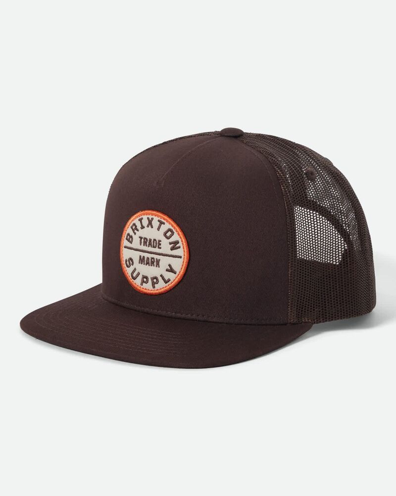 ブリクストン メンズ アクセサリー 帽子 BRIXTON Mens Oath Medium Profile Trucker Hat ChocolateChocolate チョコレート