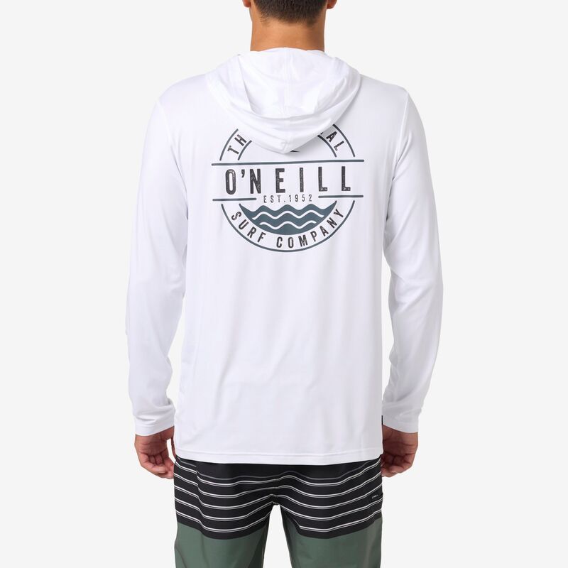 オニール メンズ トップス シャツ ONeill Mens TRVLR UPF Hooded Long Sleeve Shirt White ホワイト
