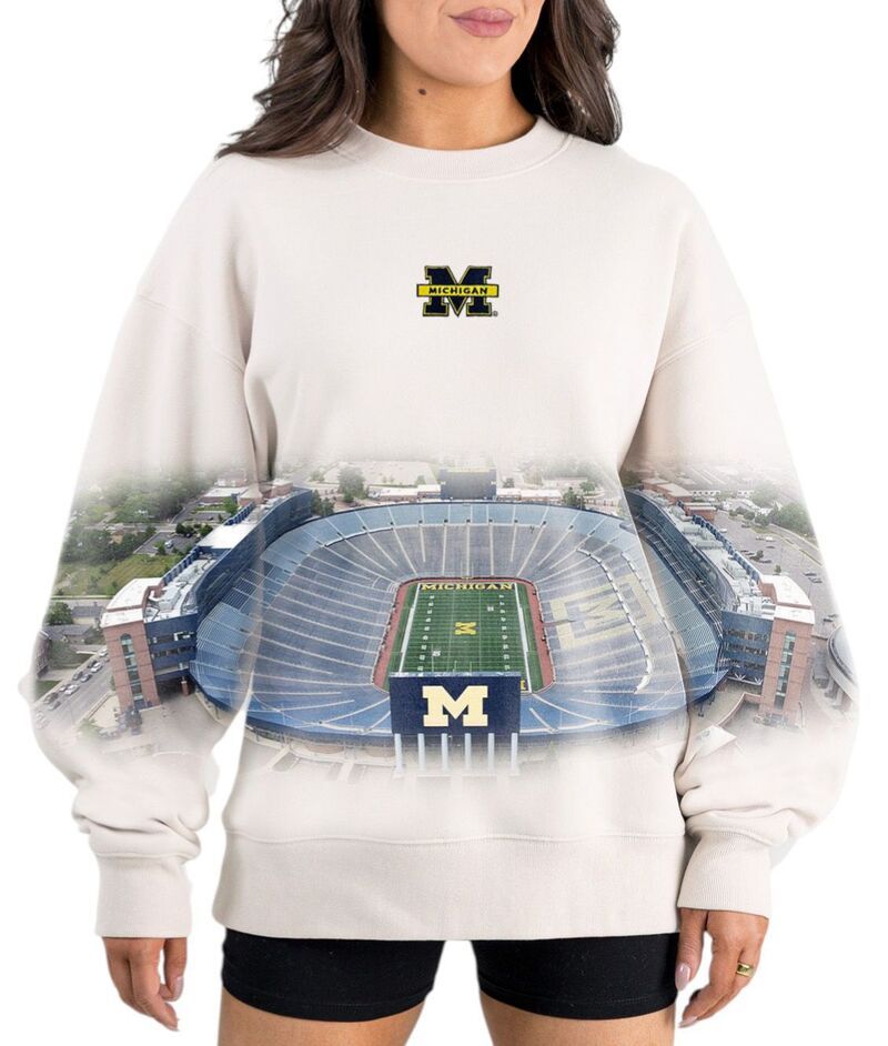 ゲームデイ・クチュール レディース アウター パーカー・スウェット シャツ Gameday Couture Womens Michigan Wolverines Ivory Power Move Cr