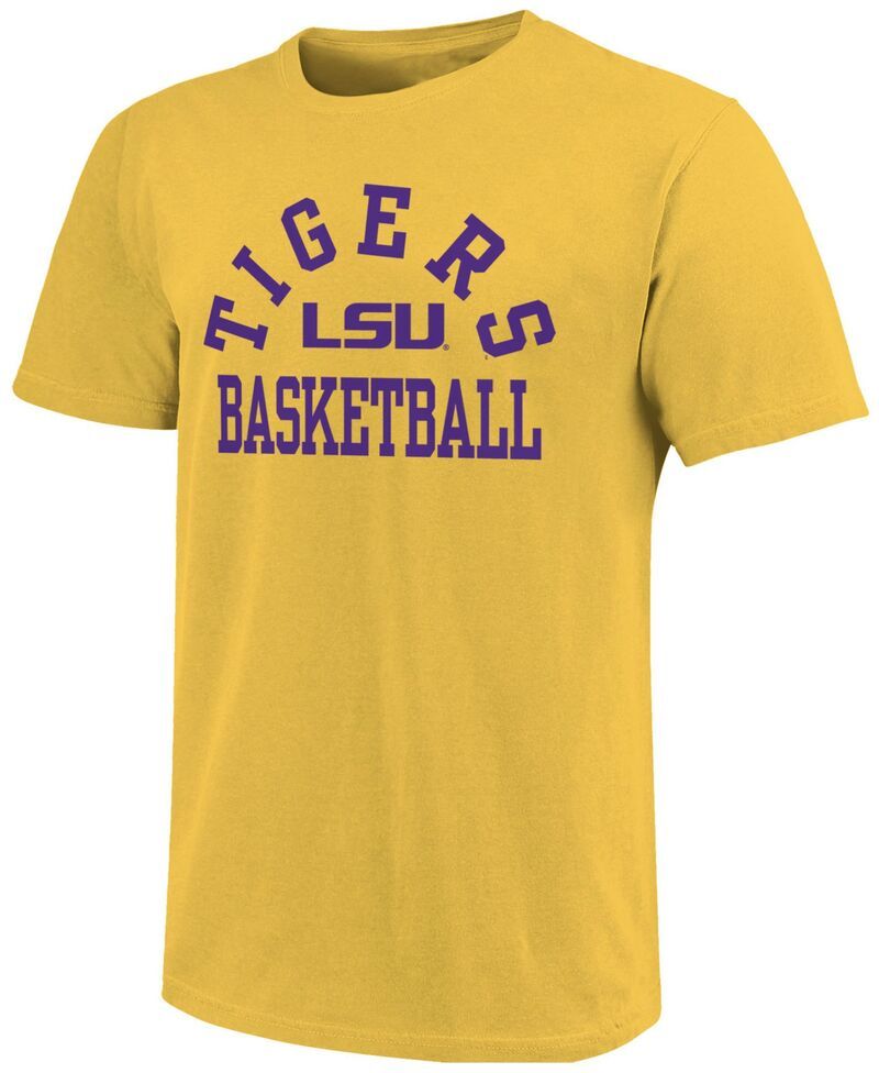 イメージワン メンズ トップス Tシャツ Image One Mens LSU Tigers Gold Arch Basketball TShirt NoColor ゴールド